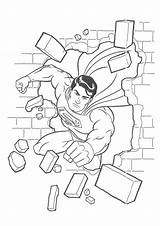 Superman Pages Coloring Color Printable Kids sketch template