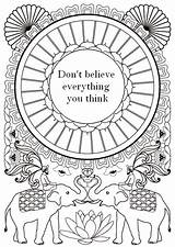 Coloring Pages Teens Coloriage Stress Anti Zen Quote Quotes Printable Color Colouring Kids Citation Imprimer Therapy Girl Bestcoloringpagesforkids Elephant Believe sketch template