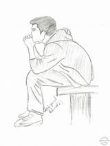 Drawing Break Breakup Boy Sad Getdrawings sketch template