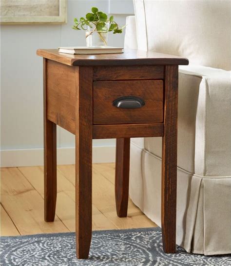 tables home goods  llbean wooden side table living room side table rustic  tables