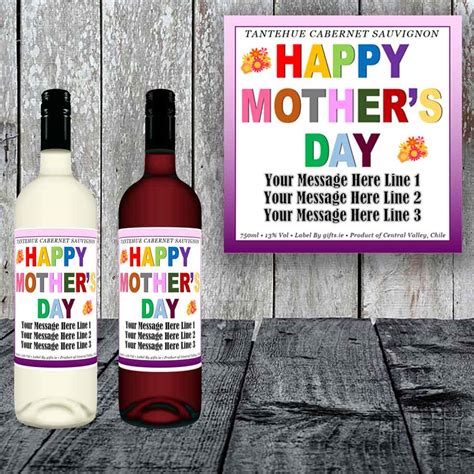 mothers day personalised wine   gifts