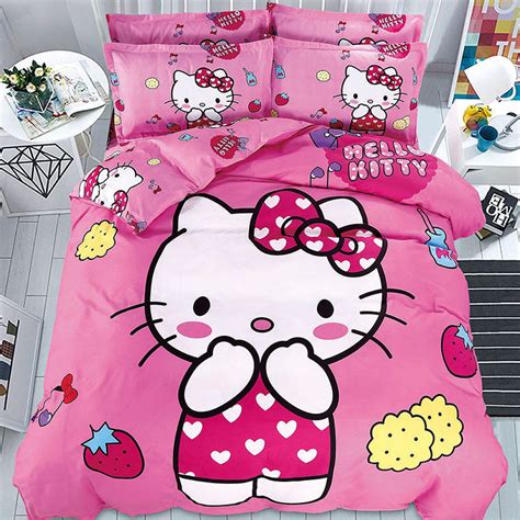 Brandmac Bed Linen 1000115 Adult Size 140x200 Cm Hello Kitty Felice