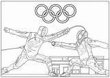 Olympic Fencing Games Coloring Pages Olympics Adult Sport sketch template