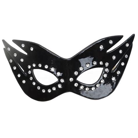 Sm Cosplay Party Leather Eye Mask With Diamond Bdsm Flirting Sex Toys