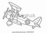 Biplane sketch template