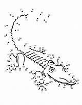 Dot Dots Connect Printable Adults Kids Coloring Pages Game Animals Crocodile Games Extreme Hellokids Worksheets Print Adult Reptiles Activities Gator sketch template