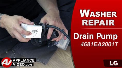 lg washer  draining drain pump repair youtube