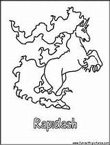 Rapidash Coloring Getcolorings Pokemon Pages sketch template