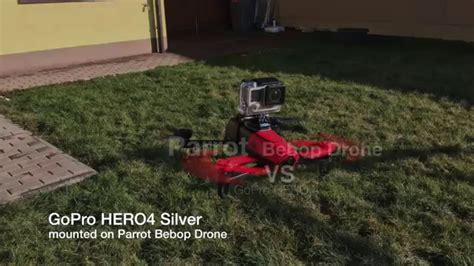 gopro hero  parrot bebop drone youtube