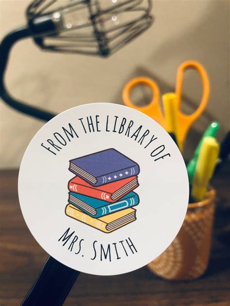book stickers   library  labels personalized etsy