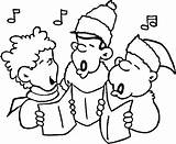 Coloring Carolers Singing Pages Little Printable Kids Christmas Drawing Carol Sing Children Singers Clipart People Color Jingle Colorings sketch template