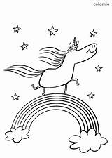 Einhorn Regenbogen Unicorn Malvorlage Auf Einhorner Unicorns sketch template