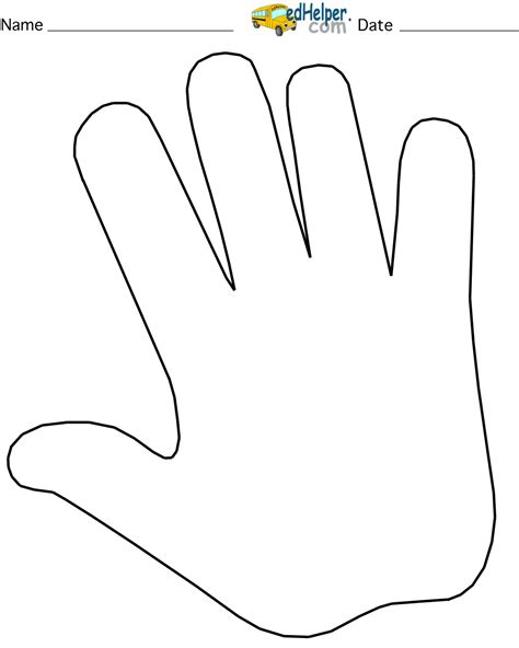 handprint outline clipart    cliparts  images  clipground