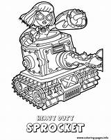 Skylanders Coloring Sprocket Swap Duty Force Heavy Tech Pages Printable sketch template