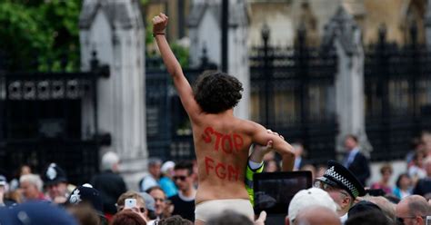 Femen Stages Topless Protest Against Fgm Outside