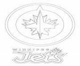 Coloring Pages Hockey Logo Nhl Sport Jets Printable Winnipeg Detroit Wings Red Book Info sketch template