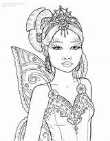 Coloring Fairy Girly Adultes Zootopia Ninjago Aliyah sketch template