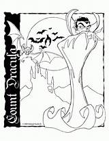 Coloring Pages Dracula Halloween Popular Wolfman sketch template