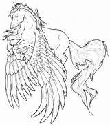 Friesian Pegasus Kopitegninger Rearing Heste Quay Horses Getdrawings Myth sketch template