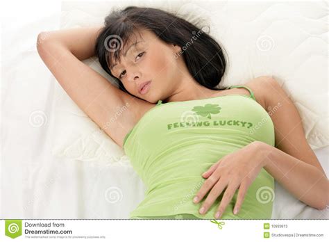 Woman Lying Down Resting Stock Image Image Of Laying