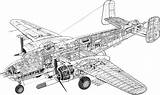 Mitchell 25 American North Bomber Cutaway Drawings Drawing Medium Tags High Conceptbunny sketch template