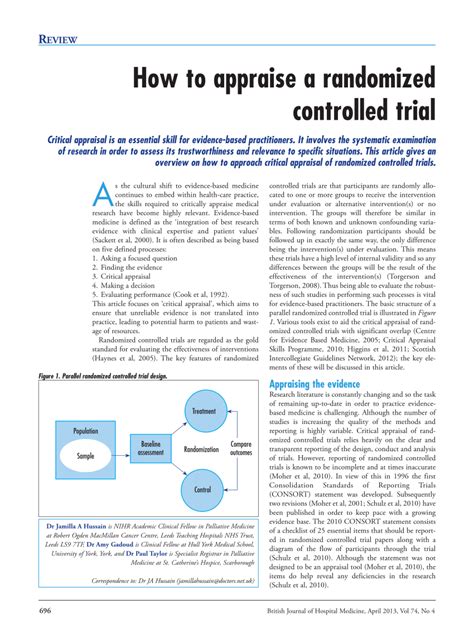 appraise  randomized controlled trial