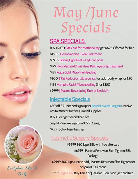 specials orlandos  skin  body med spa