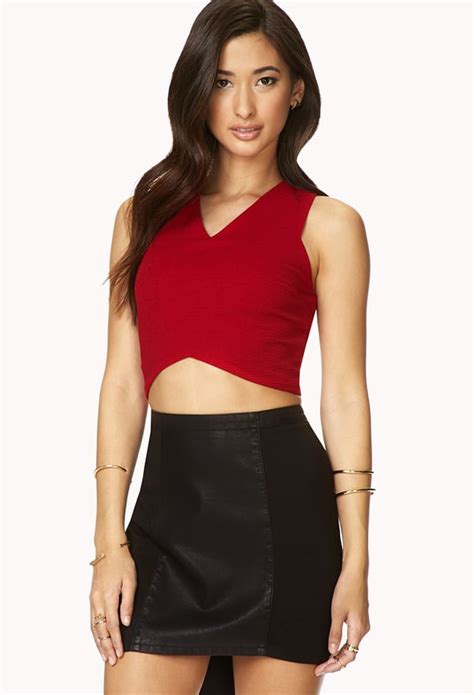 Forever 21 Red Crop Top Forever 21 Anniversary Shopping Popsugar