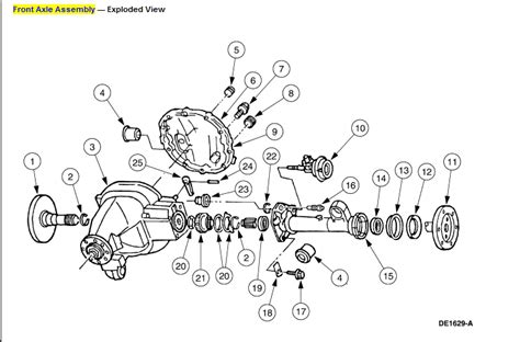 ford  front axle diagram