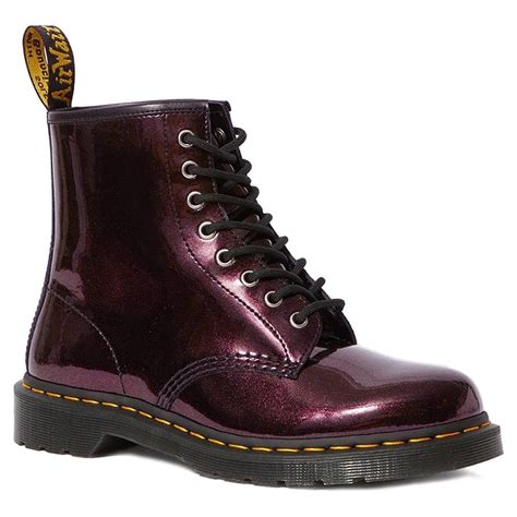 dr martens  sparkle womens leather pu ankle boots purple