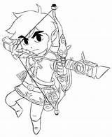 Link Breath Zelda Legend Sidon Coloring Template Toon sketch template