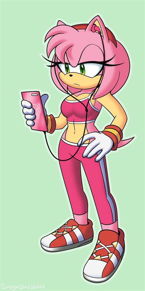 amyfit  omegasunburst  deviantart amy rose sonic fan art amy  hedgehog