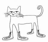 Cat Pete Coloring Pages Printable Drawing sketch template