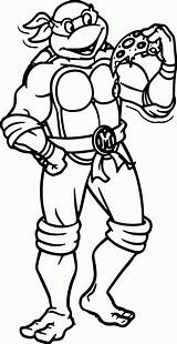 Coloring Ninja Turtles Michelangelo Pages Mutant Color Kids sketch template