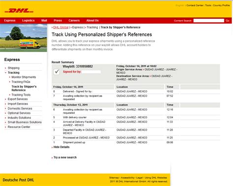 tracking dhl