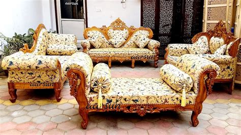 wooden sofa set designs  living room  wood furniture designs aarsun youtube