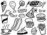 Food Pages Coloring Colouring Print Cute Printable Color Getcolorings sketch template