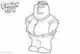 Peter Griffin Coloring Guy Family Pages Printable Kids Adults sketch template