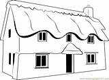 Cottage Coloring Pages Coloringpages101 sketch template