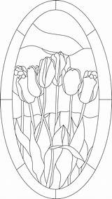 Stained Tulip Adults sketch template