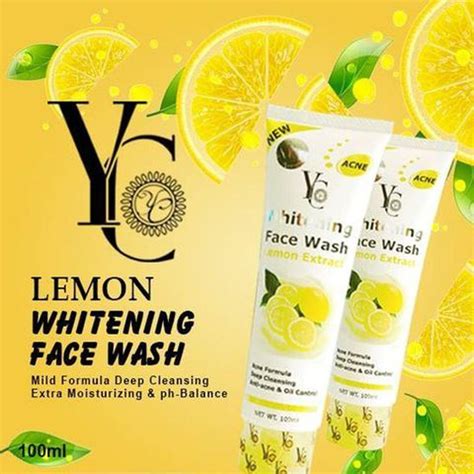 yc whitening face wash  lemon extract