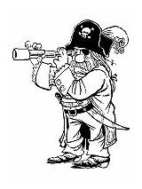 Piratas Telescopio Pirata Spyglass Buccaneers sketch template
