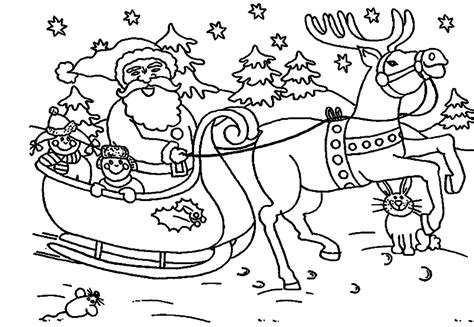 santa claus clipart coloring pages clipground