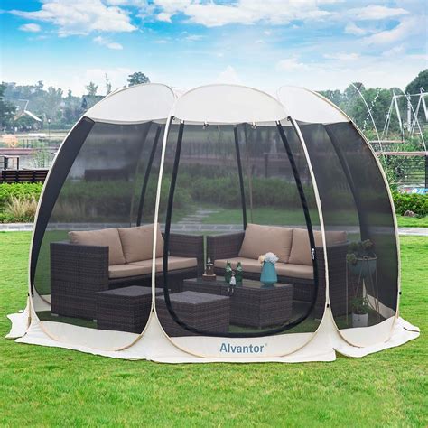 alvantor screen house room camping tent outdoor canopy dining gazebo pop  sun shade shelter