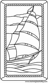 Sailboat Vitrail Projects sketch template