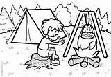 Campamento Ausmalbilder Retkeily Tourist Varityskuvia Template Tulosta Drucken Q3 sketch template