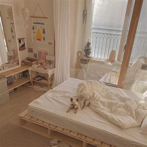 korean style bedroom   nail  cosy minimalist interior design