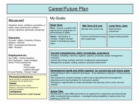 professional development plan sample fresh career plan  career