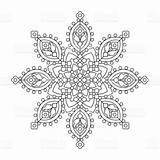 Snowflake Flocon sketch template