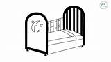 Bed Drawing Baby Draw Kids Step sketch template